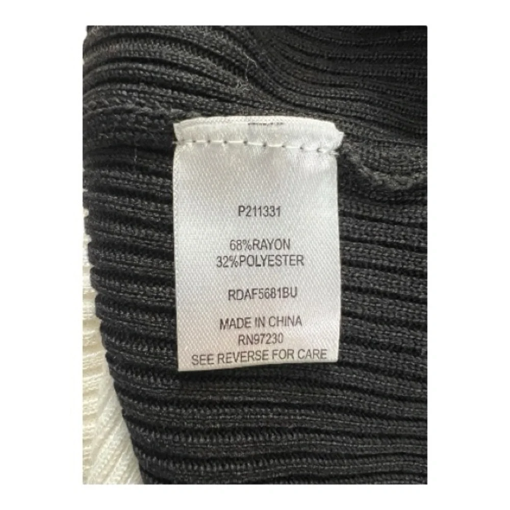 🆕 🖤🤍 NWT ALMOST FAMOUS Black & White Colorblock Ribbed Sweater Dress | Sz Jr M - Picture 7 of 8